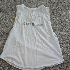 Fabletics Light Gray Scoop Neck Tank